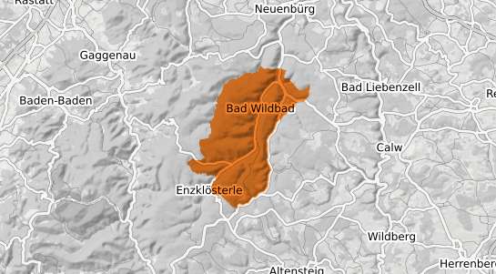 Mietspiegelkarte Bad Wildbad im Schwarzwald